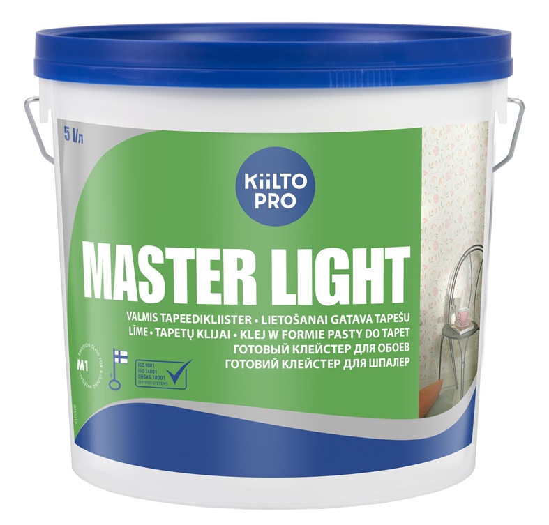 Tapetų klijai Kiilto Master light. 5 L