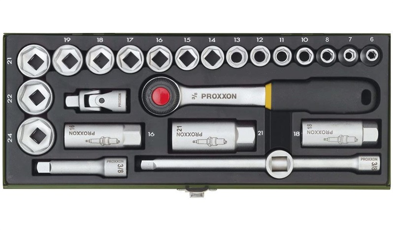 Proxxon Socket Set 23110 3/8 24pcs