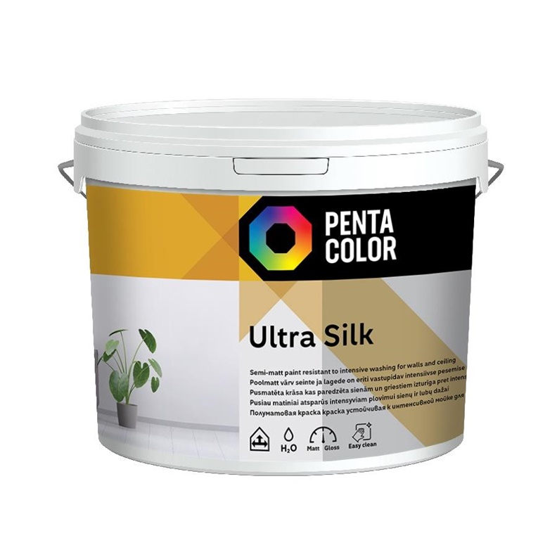 Dispersijas krāsa Pentacolor Ultra Silk. balta. 5 l