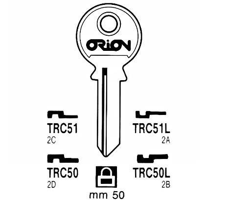 BLANK KEY TRC51(TRI-9D) TRI CIRCL