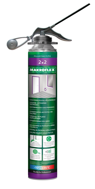 MAKROFLEX 2X2 PU FOAM 750 ML BALTI