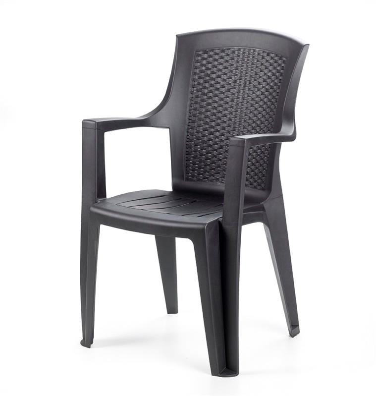 PLASTIC CHAIR EDEN ANTHRACITE 60X62X89CM