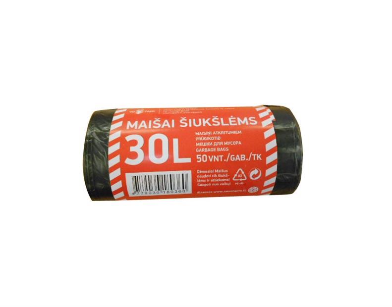 Šiukšlių maišai. 30 l. 50 vnt.. 8MK