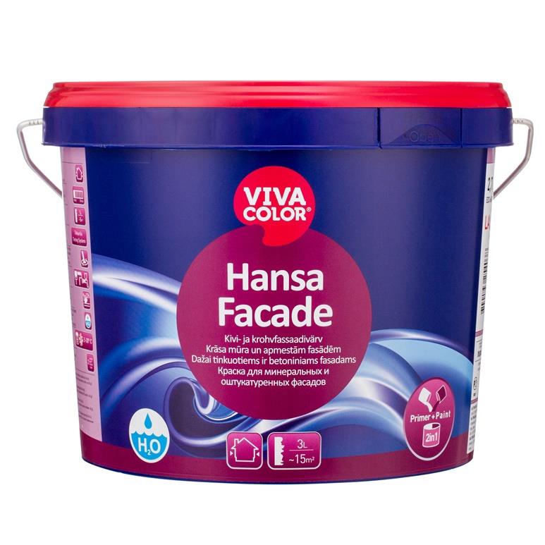 TINKUOTŲ IR MŪRINIŲ FASADŲ DAŽAI „HANSA FACADE LA“ 2.7 L