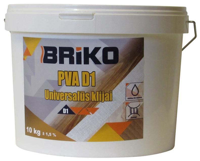 Universalūs medienos PVA klijai Briko. 10 kg