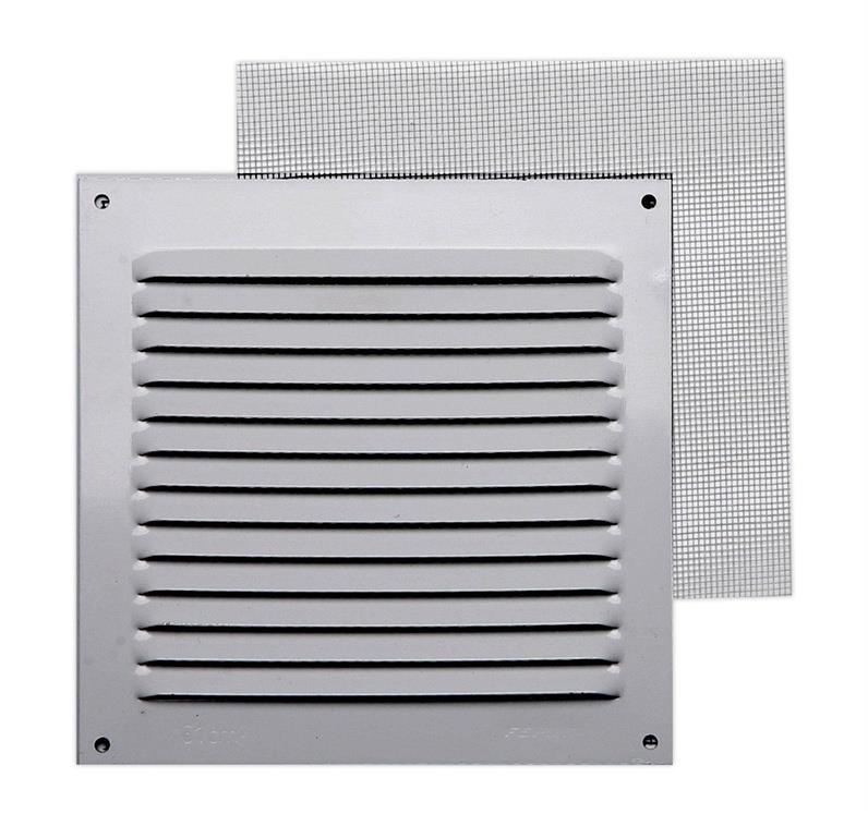 Ventilācijas reste ar sietu 008273 15x15cm. sudraba