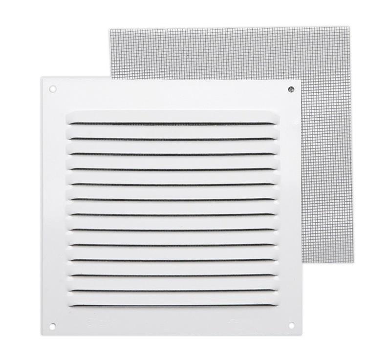 Ventilācijas reste ar sietu 005937 15x15cm. balta