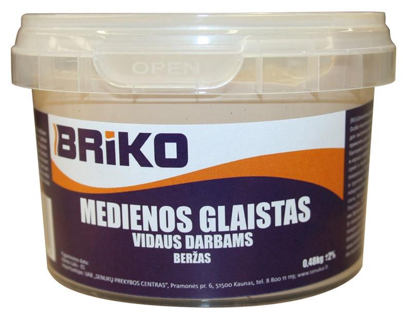 Beržo spalvos medienos glaistas Briko. 0.48 kg