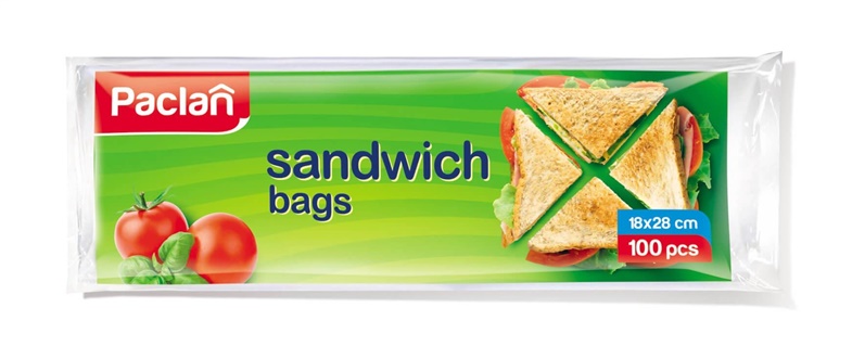 BAGS FOR SANDWICHES 100PCS. WITH CLIPS