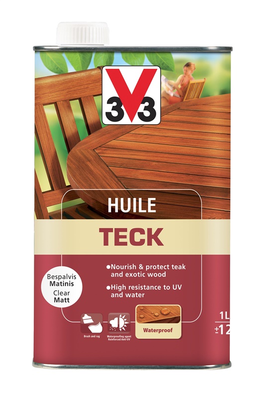 Sodo baldų aliejus V33 Huile Teck. bespalvis 1 l