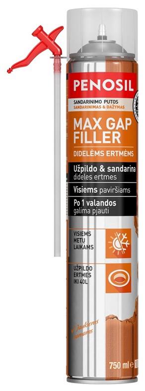 Šiaudelinės putos Penosil Max Gap Filler. 750ml