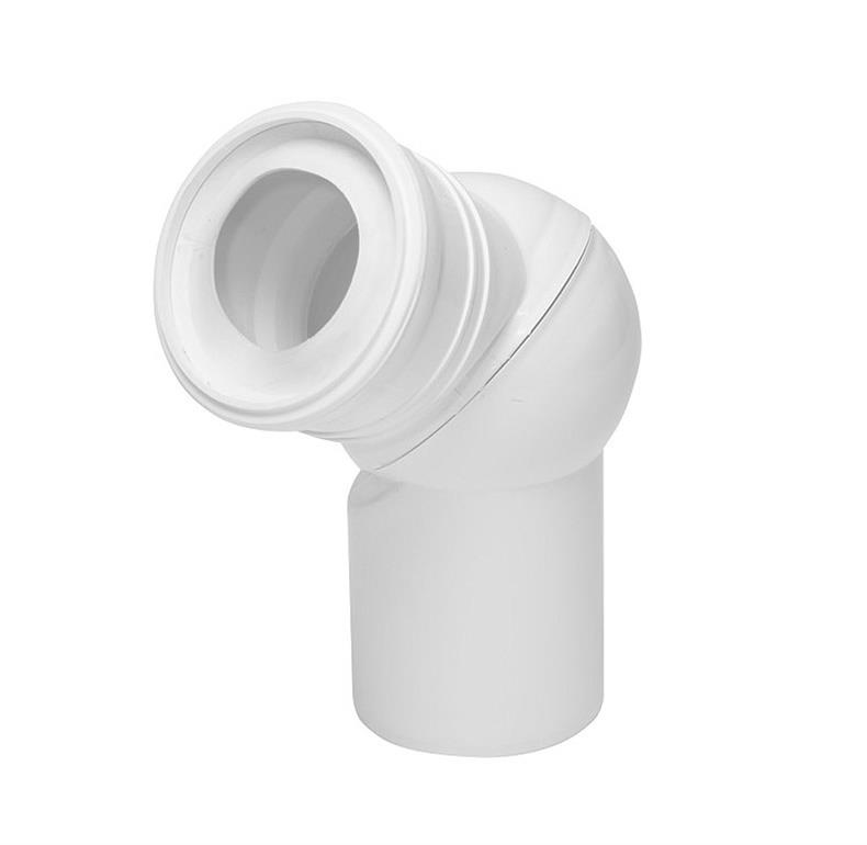 TOILET ELBOW 671 ADJUSTABLE 110MM WHITE