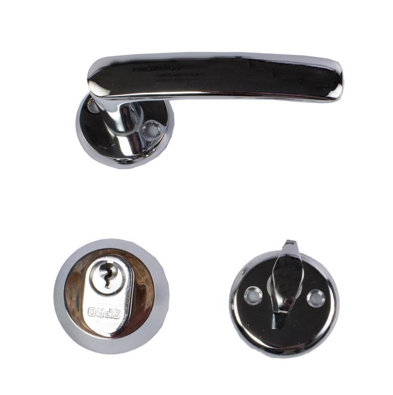 HANDLE K27+CYLINDER S-PRO+WC SET 16MM CH