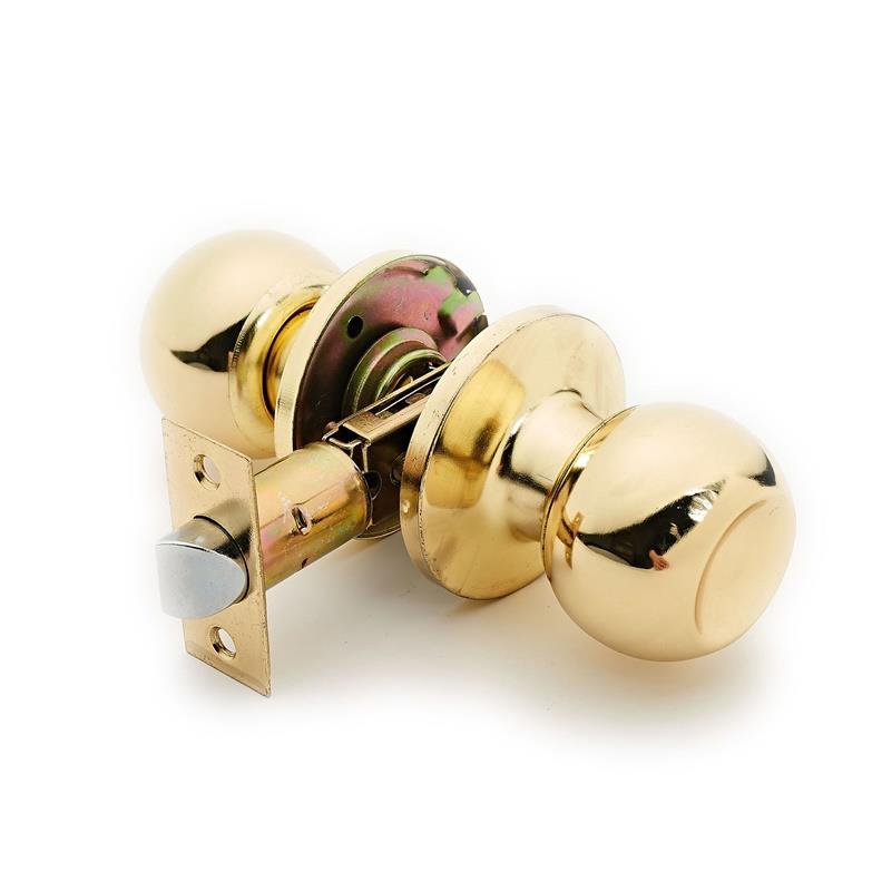 DOOR KNOB LOCK 607 PB POLISHED BRASS