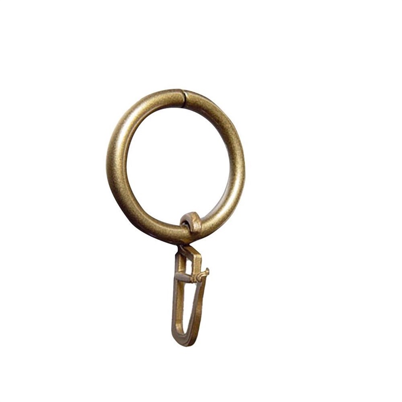 CURTAIN RINGS W HOOKS GOLD D16 10UNIT