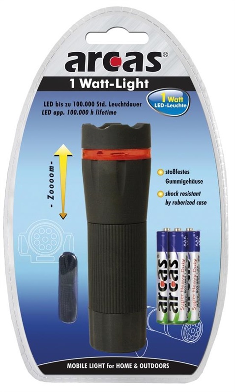 FLASHLIGHT 1W 60LM 3AAA