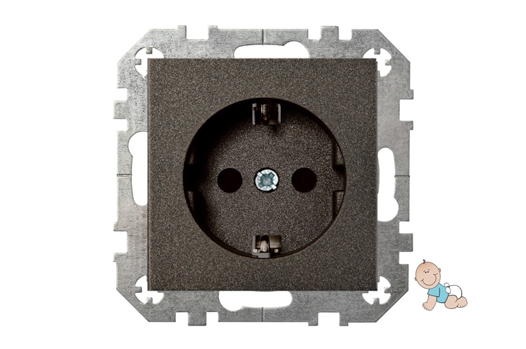 PROTECTED SCH.SOCKET WITH PLUG-IN TERM.