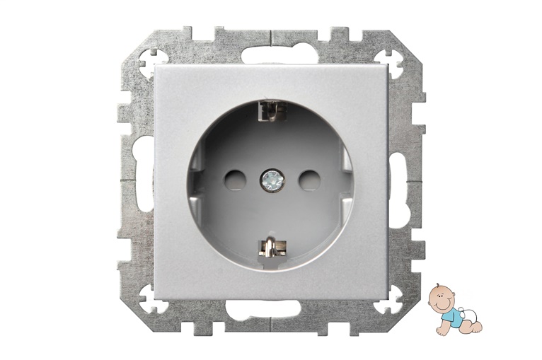 PROTECTED SCH.SOCKET WITH PLUG-IN TERM.