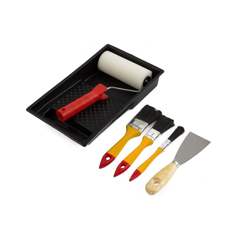 TRAY+3 BRUSH+SPATULA+ROLLER SET OKKO