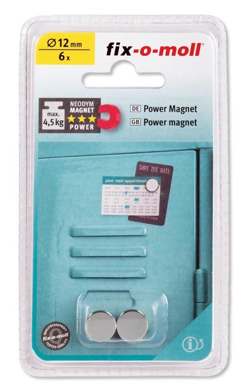 Magnetai Fix-O-Moll 3562812. 12 mm. 6 vnt.