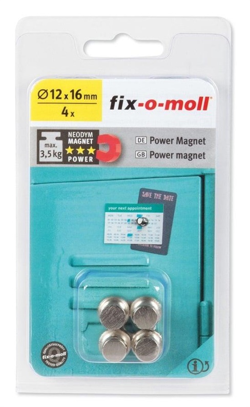 Magnetai Fix-O-Moll 3562820. 12 x 16 mm. 4 vnt.