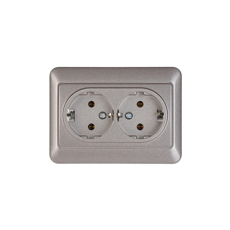 DOUBLE SCHUK SOCKET OUTL MET RP16-021