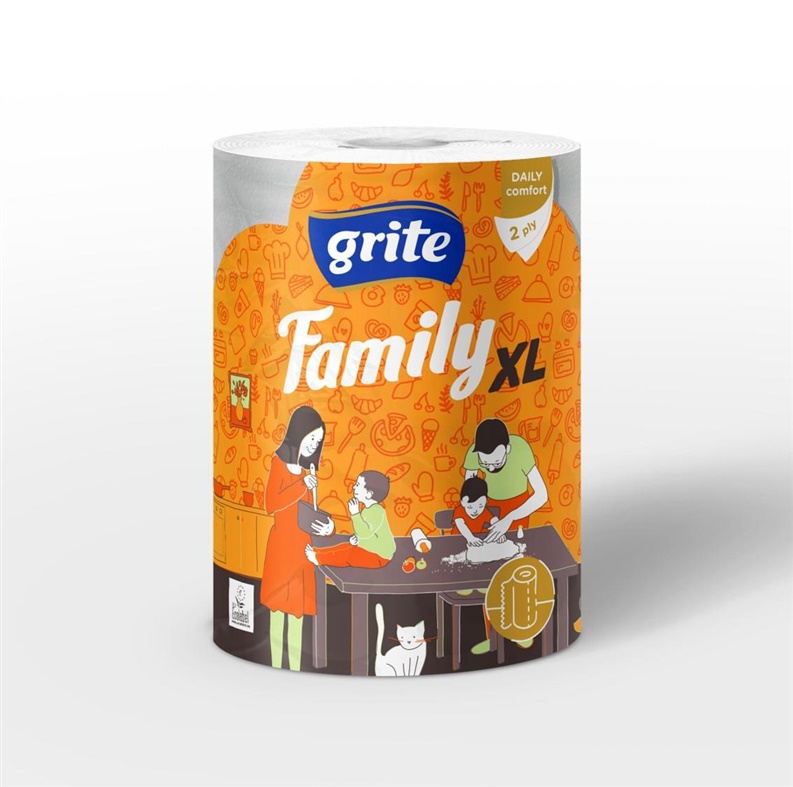 PAPER TOWELS GRITE FAMILY XL 2PL250 1PCE