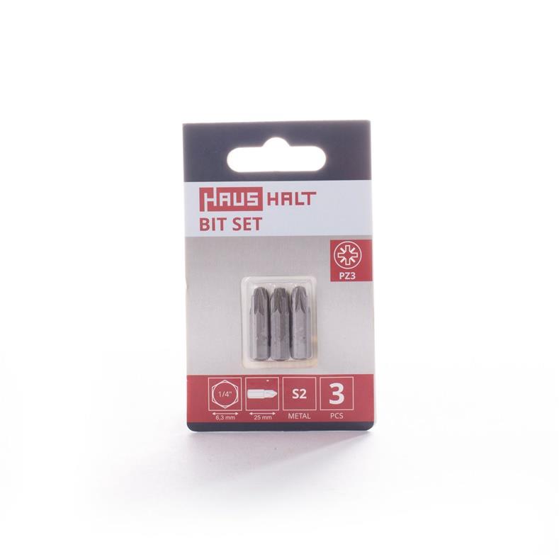 SCREWDRIVER BIT PZ3X25MM 3PCS