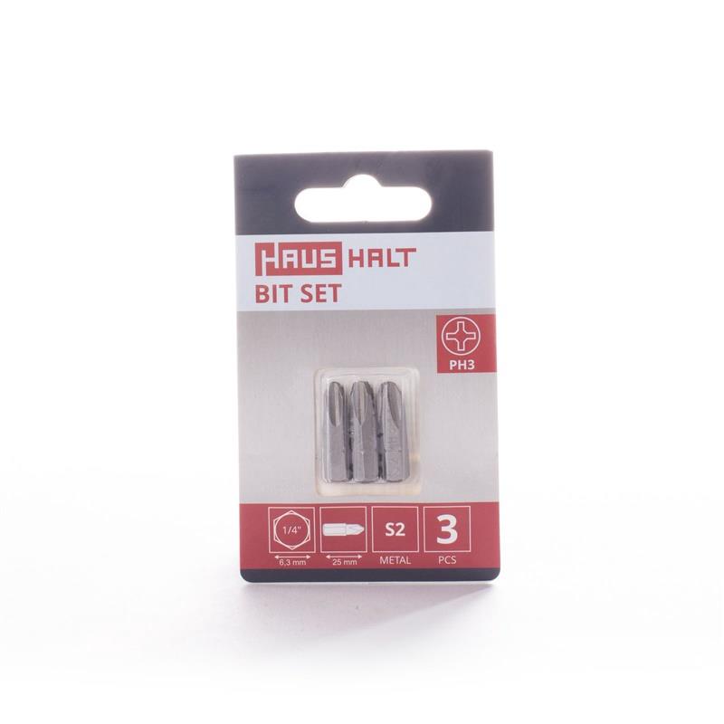 SCREWDRIVER BIT PH3X25MM 3PCS