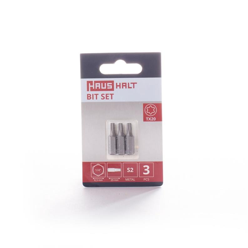 SCREWDRIVER BIT TX20X25MM 3PCS