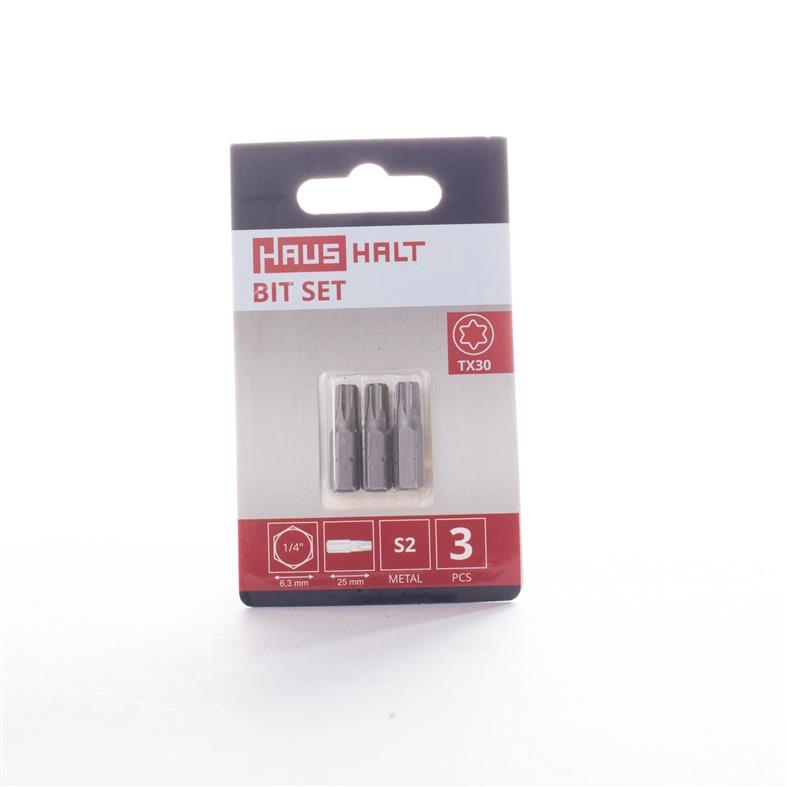 SCREWDRIVER BIT TX30X25MM 3PCS