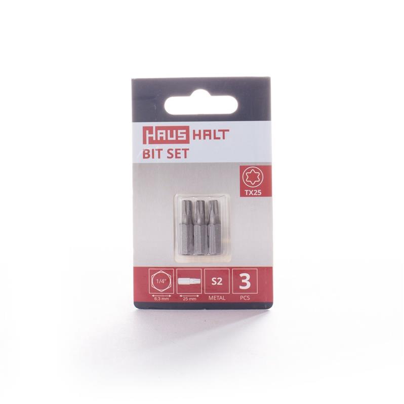 SCREWDRIVER BIT TX25X25MM 3PCS