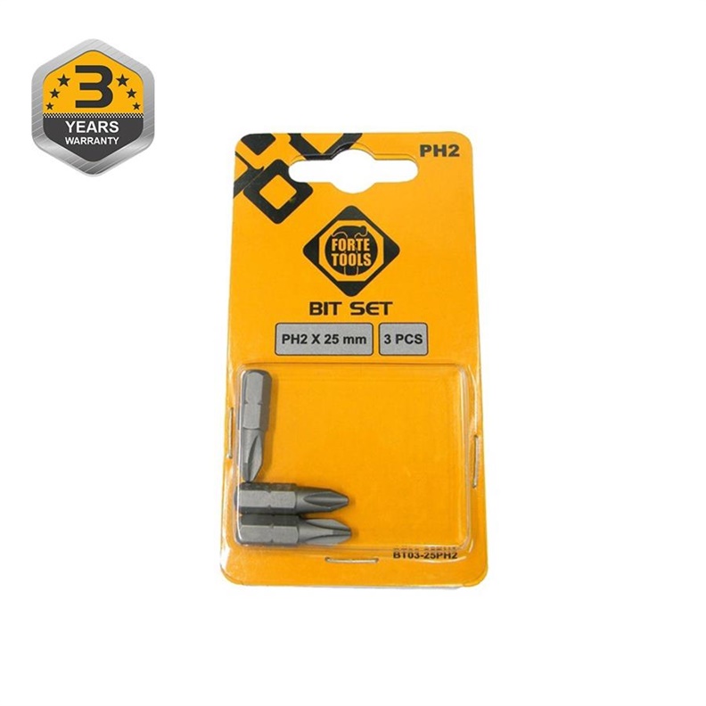 SCREWDRIVER BIT PH2X25MM 3PCS