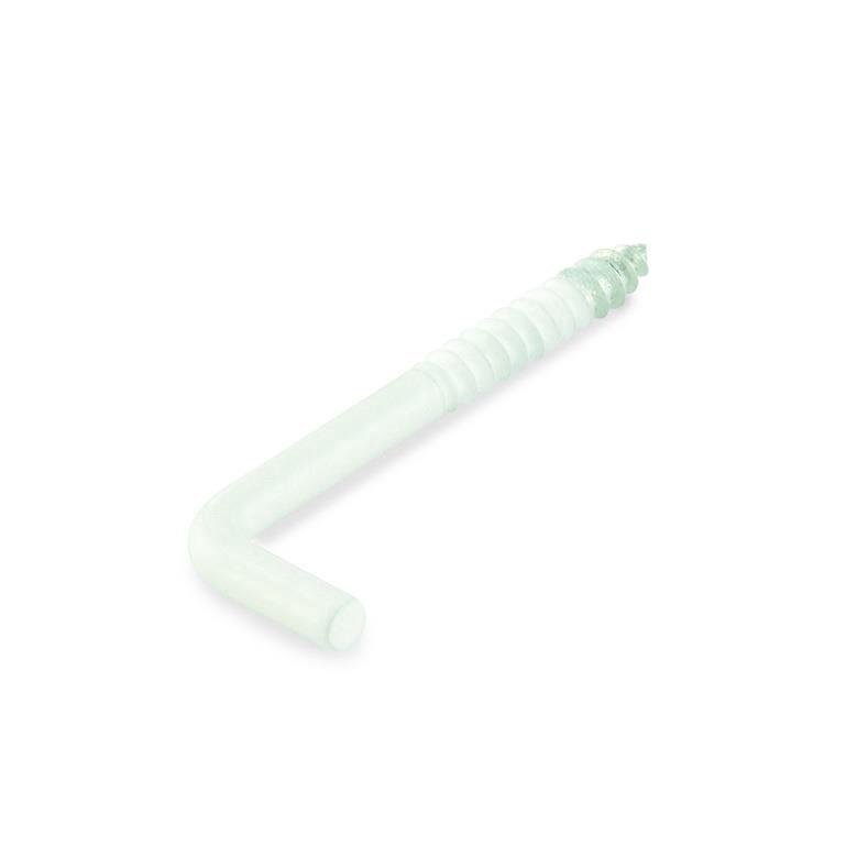 SCREW HOOK 50X3.8X24X17 WHITE/ 4PCS