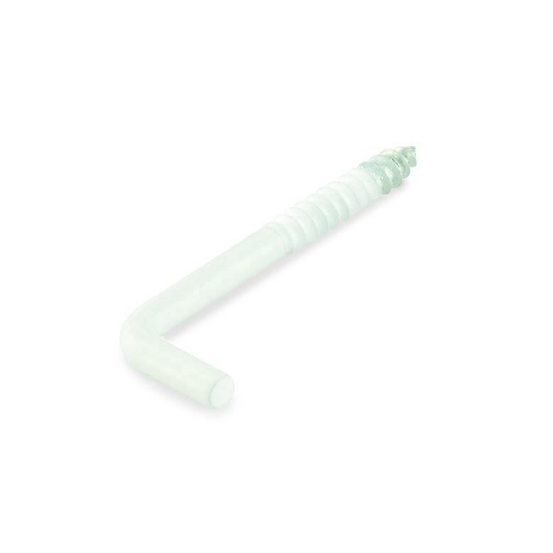 SCREW HOOK 60X3.8X24X17 WHITE/ 4PCS