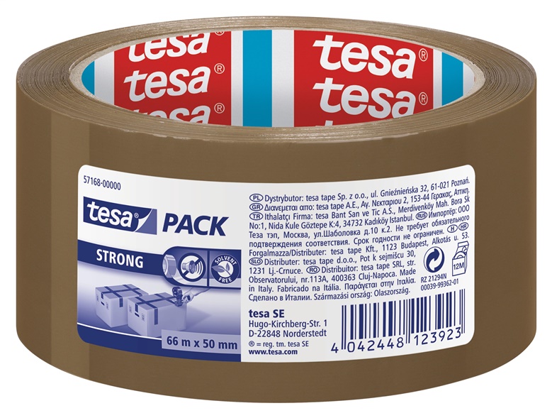 Tesa Strong Packaging Tape 66m Brown