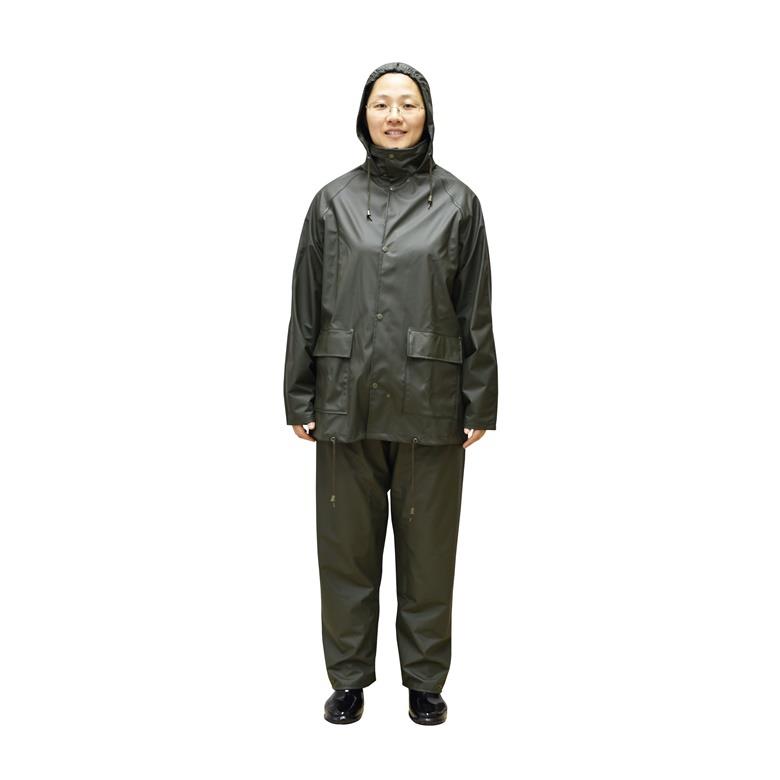 PU RAIN SET WS2U00G SIZE L OLIVE GREEN