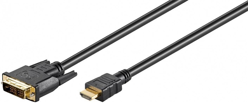 Kabelis MICRO_CONNEC HDMI M. DVI M. 2m. juodas HDM191812