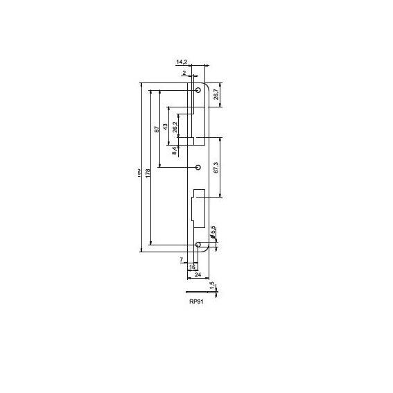 STRIKE PLATES RP91 WHITE ZINC