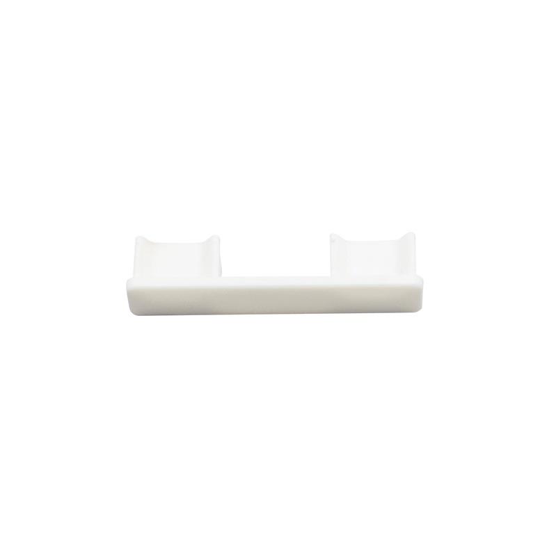 CURTAIN END CAP PLASTIC WHITE 2 PCS