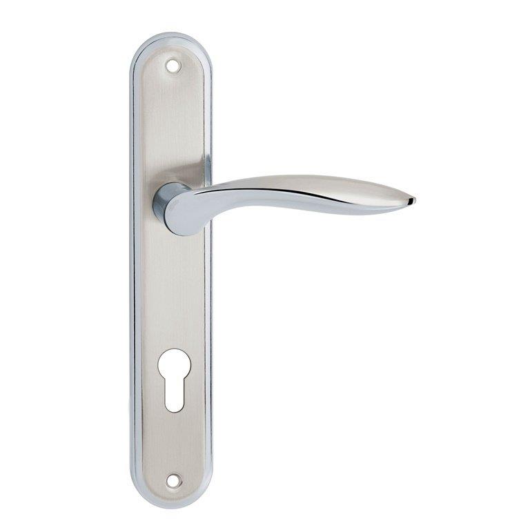 VB85C DOOR HANDLE BLANKA 85MM CYL SAT CP