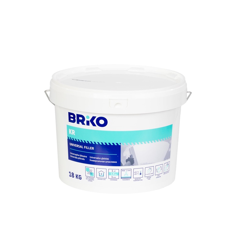 Universalusis glaistas Briko KR. balta. 18 kg