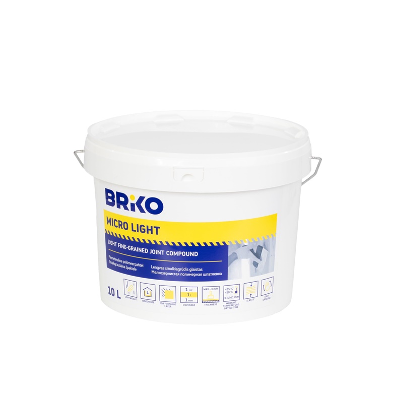 FINE-GRAINED PUTTY BRIKO 10L