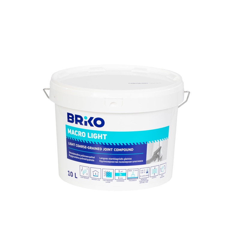 FINE-GRAINED PUTTY BRIKO 10 L