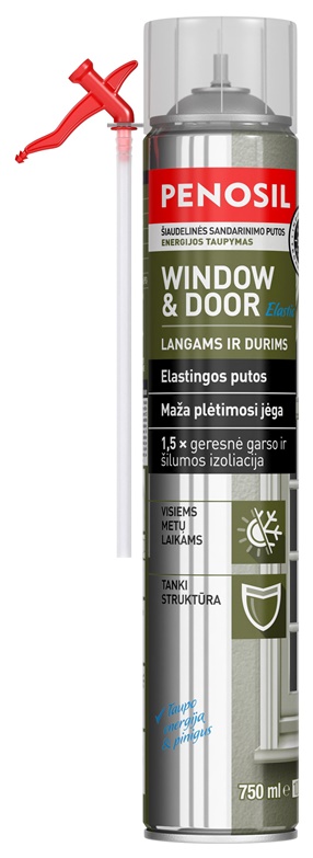 Šiaudelinės sandarinimo putos Penosil Window&Door. 750 ml