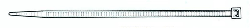 Tvirtinimo dirželis Elematic. 2.5 x 135 mm. baltas