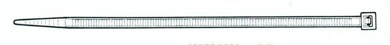 Tvirtinimo dirželis Elematic. 2.5 x 98 mm. juodas