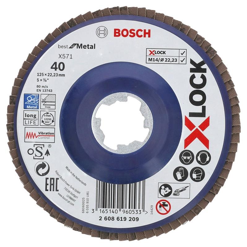 FLAP DISC 125MM 40 BOSCH X-LOCK