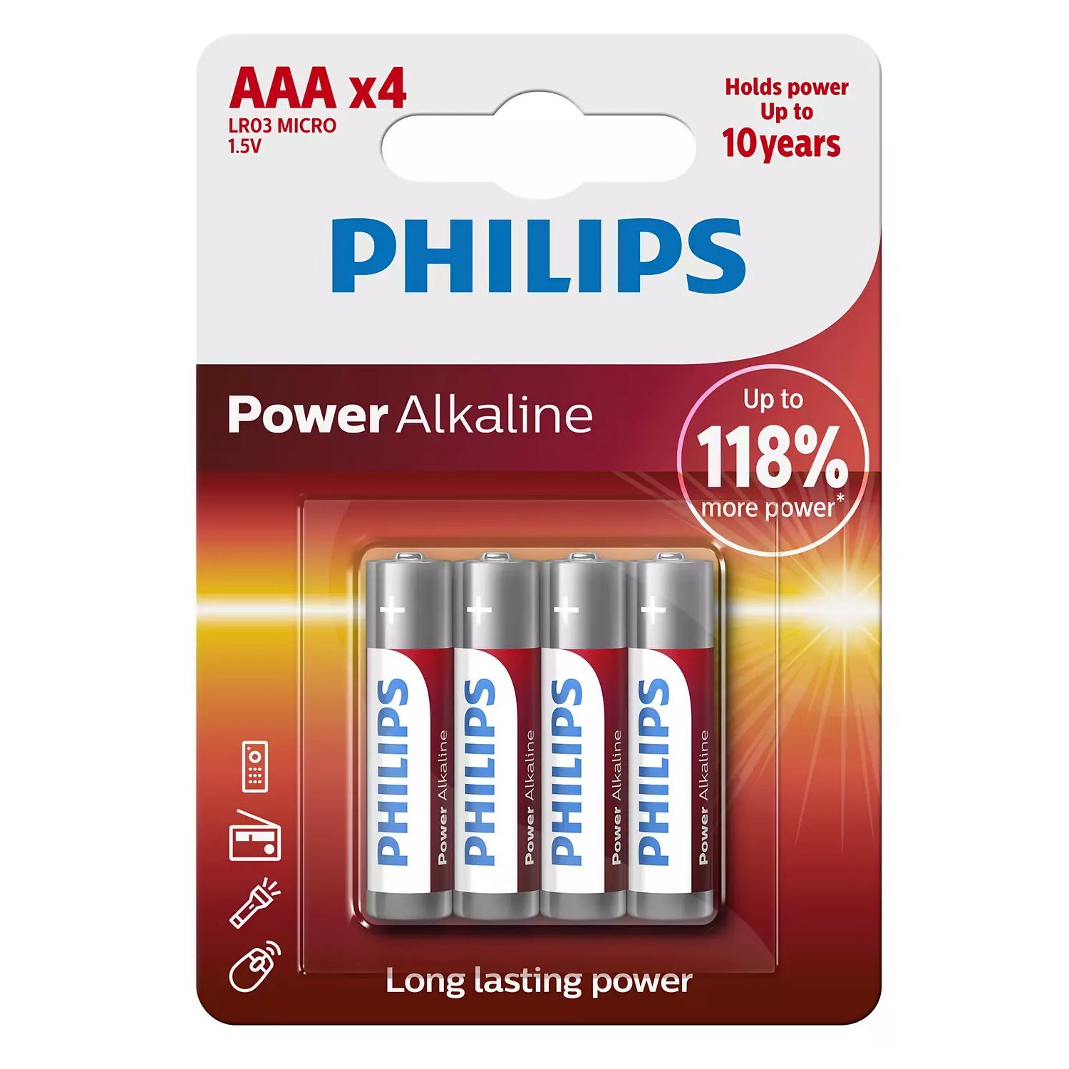 Baterija Philips AAA 4gb