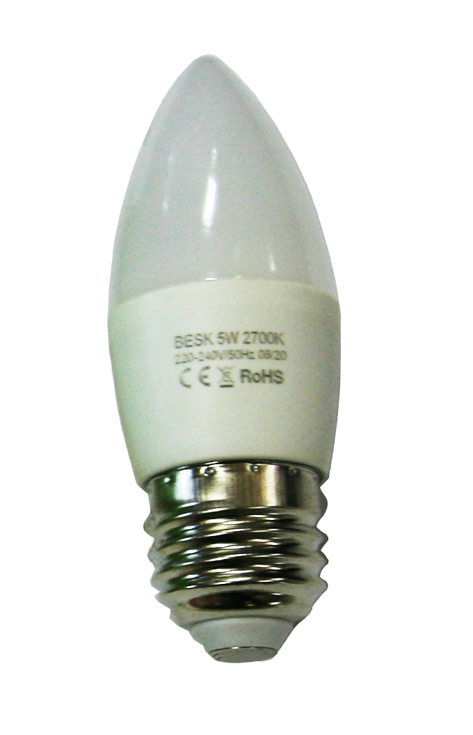 LED spuldze 5W E27 2700k